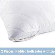 BIGSELLER DONT BUY Padded Pillow Protectors 2 Pcs : Double Sided padded with ZIP: *ASSORTED* cottonhome