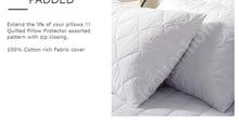 BIGSELLER DONT BUY Padded Pillow Protectors 2 Pcs : Double Sided padded with ZIP: *ASSORTED* cottonhome