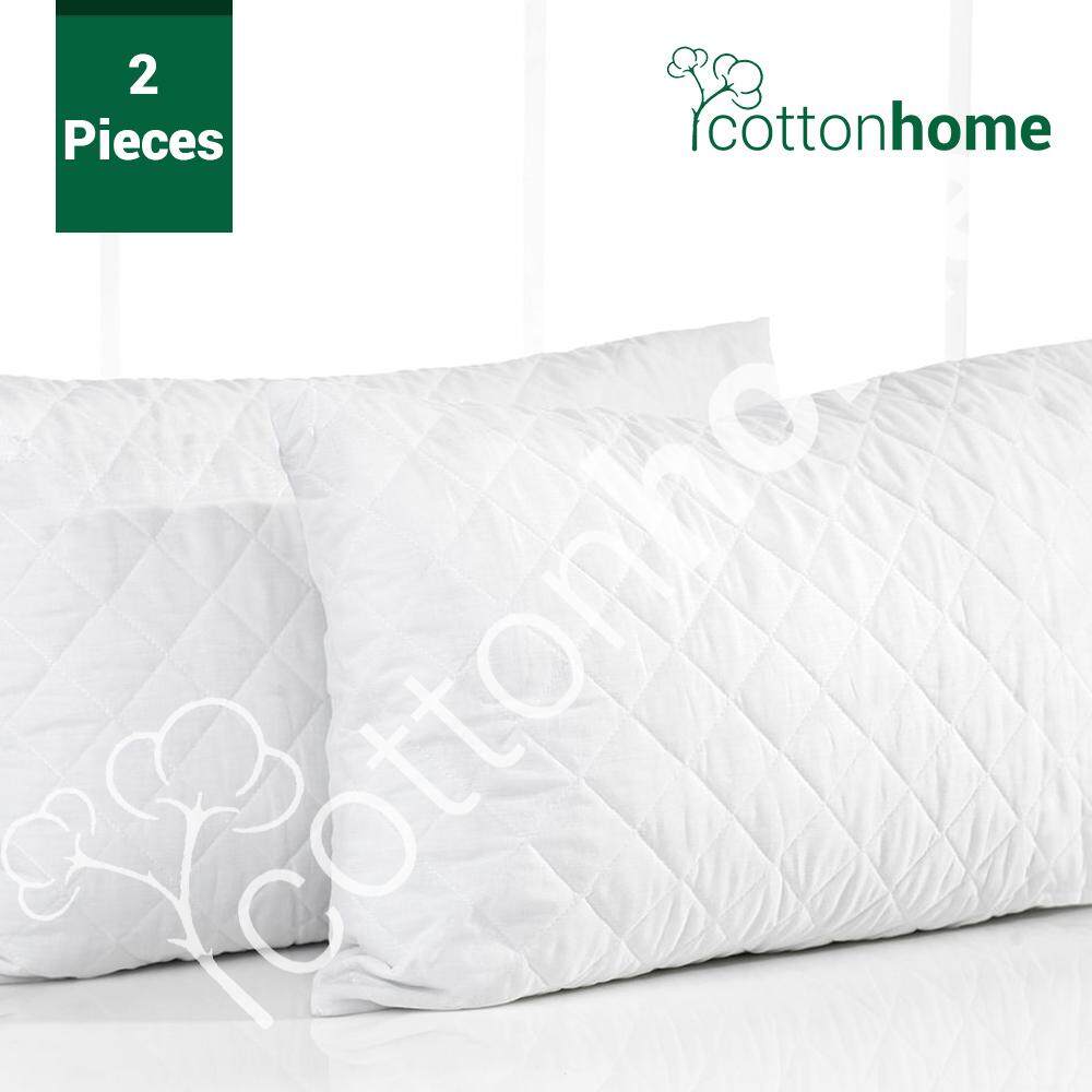 BIGSELLER DONT BUY Padded Pillow Protectors 2 Pcs : Double Sided padded with ZIP: *ASSORTED* cottonhome