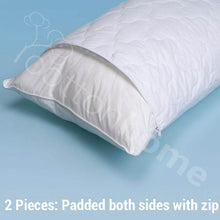 BIGSELLER DONT BUY Padded Pillow Protectors 2 Pcs : Double Sided padded with ZIP: *ASSORTED* cottonhome