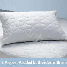 BIGSELLER DONT BUY Padded Pillow Protectors 2 Pcs : Double Sided padded with ZIP: *ASSORTED* cottonhome