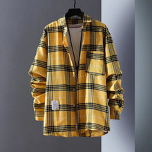 BEST PRODUCTSummer Simple Korean Style Long Sleeve Plaid  Men Fashion Top Baju Kemeja Lelaki Lengan