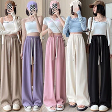 company name Fashion Women High Elastic Wide-leg Long Pants Loose Pants High Waist Seluar Panjang Wa