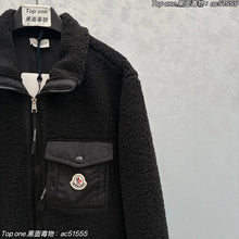 Original Label 1:1 MⓄNCLⒺR Emblem Lamb Wool Teddy Fleece Warm Coat Cotton Jacket Unisex