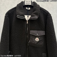 Original Label 1:1 MⓄNCLⒺR Emblem Lamb Wool Teddy Fleece Warm Coat Cotton Jacket Unisex