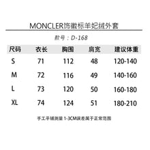 Original Label 1:1 MⓄNCLⒺR Emblem Lamb Wool Teddy Fleece Warm Coat Cotton Jacket Unisex