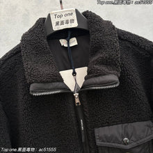 Original Label 1:1 MⓄNCLⒺR Emblem Lamb Wool Teddy Fleece Warm Coat Cotton Jacket Unisex