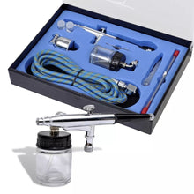airbrush kit with glass jar and nozzles 0.2 / 0.3 / 0.5 mm