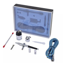 airbrush kit with glass jar and nozzles 0.2 / 0.3 / 0.5 mm