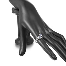 Fashion Lover Jewelry Heart Cut Rainbow & White Topaz Gemstone Silver Ring