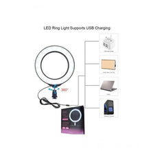 26cm LED Ring Light with 2.1M Tripod Stand Youtuber FB Live Mobile Phone Shooting Lightning Tiktok Live Stream Light