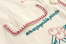 Japanese Strawberry Cat Multi-embroidered Double Pocket Jacket