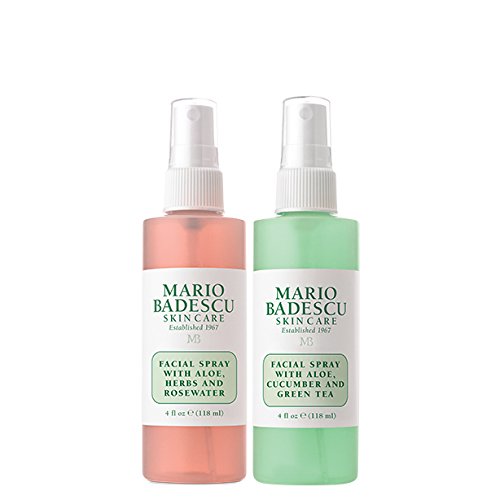 Mario Badescu Facial Spray Herbs/Rosewater and Cucumber/Green Tea (Pack of 2)