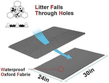 Pieviev Cat Litter Mat Trapper - 76 x 61 cm Honeycomb Double Layer Tapis Litiere Chat -Traps Messes, Easy Clean and Durable, Non Toxic Trapper Rug Suitable for Litter Tray（Grey）