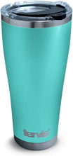 Tervis Stainless Steel Insulated Tumbler with Black with Gray Lid, 24 oz Water Bottle, Silver