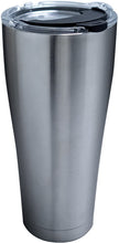 Tervis Stainless Steel Insulated Tumbler with Black with Gray Lid, 24 oz Water Bottle, Silver