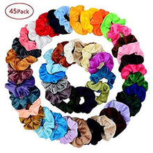 Chloven 45 Pcs Hair Scrunchies Velvet Elastics Hair Bands Scrunchy Hair Tie Ropes Scrunchie for Women Girls Hair Accessories Scrunchies - Great Gift for Holiday Seasons