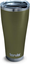 Tervis Stainless Steel Insulated Tumbler with Black with Gray Lid, 24 oz Water Bottle, Silver