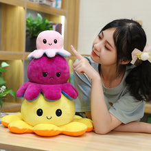 20/30/40cm Reversible Flip Octopus Plush Stuffed Toy Soft Animal Home Accessories Cute Animal Doll Children Gifts Baby Companion Plush Toy