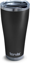 Tervis Stainless Steel Insulated Tumbler with Black with Gray Lid, 24 oz Water Bottle, Silver