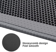 Pieviev Cat Litter Mat Trapper - 76 x 61 cm Honeycomb Double Layer Tapis Litiere Chat -Traps Messes, Easy Clean and Durable, Non Toxic Trapper Rug Suitable for Litter Tray（Grey）
