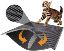 Pieviev Cat Litter Mat Trapper - 76 x 61 cm Honeycomb Double Layer Tapis Litiere Chat -Traps Messes, Easy Clean and Durable, Non Toxic Trapper Rug Suitable for Litter Tray（Grey） (Grey)