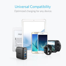 Anker Elite USB Charger, Dual Port 24W Wall Charger, PowerPort 2 with PowerIQ and Foldable Plug, for iPhone Xs/XS Max/XR/X/8/7/6/Plus, iPad Pro/Air 2/Mini 3/Mini 4, Samsung S4/S5, and More