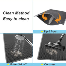 Pieviev Cat Litter Mat Trapper - 76 x 61 cm Honeycomb Double Layer Tapis Litiere Chat -Traps Messes, Easy Clean and Durable, Non Toxic Trapper Rug Suitable for Litter Tray（Grey）