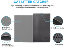 Pieviev Cat Litter Mat Trapper - 76 x 61 cm Honeycomb Double Layer Tapis Litiere Chat -Traps Messes, Easy Clean and Durable, Non Toxic Trapper Rug Suitable for Litter Tray（Grey）
