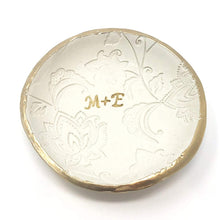 Personalized Jewelry Dish Flower Ring Holder Engagement Gift for Bride