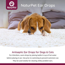 NaturPet Ear Drops | Natural Ear Infection Medicine for Dogs and Cats | Ear Cleaning | Wax, Yeast, Itching, Odours
