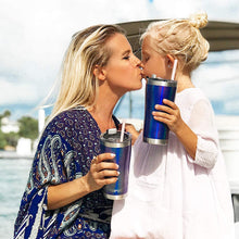 Tervis Stainless Steel Insulated Tumbler with Black with Gray Lid, 24 oz Water Bottle, Silver