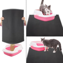 Pieviev Cat Litter Mat Trapper - 76 x 61 cm Honeycomb Double Layer Tapis Litiere Chat -Traps Messes, Easy Clean and Durable, Non Toxic Trapper Rug Suitable for Litter Tray（Grey）