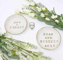 Personalized Jewelry Dish Flower Ring Holder Engagement Gift for Bride