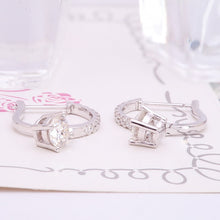 1.0ctw 5.0mm Round Excellent Cut DF Color VVS1 Moissanite Earring Flower Earring Real 18K White gold Stud Push Back