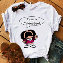 PAZ Mafalda or QUIERO Cafe Printed Women New T shirts Harajuku Female TShirts Clothing Camisas Mujer girls top tee