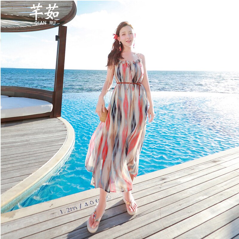 Bohemian seaside holiday travel Summer Sundress Vintage Short Sleeve Long Party Maxi Long Dress Casual Robe Vestidos