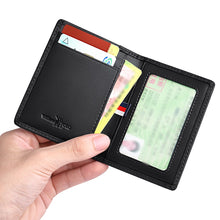 WILLIAMPOLO Genuine leather small card holder men's short ultra-thin credit card multi-card mini Cowhide coin Men Slim Wallet