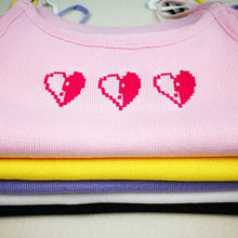 HELIAR Heart Parttern Embroidery Crop Tops Spaghetti Sleeveless Tank Tops Causal Female Women Sexy Camis Crop Tops Female