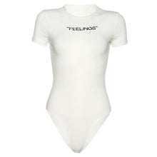 ArtSu White Embroidery Letter Knit Short Sleeve Bodysuits Women Clothes Summer 2020 Sexy Body Suit Tops Ropa Mujer ASJU20697