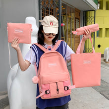 4 Pcs/Set School Bags for Teenage Girls 2020 Waterproof Travel Backpack Women Book bags Student kid Schoolbag Muchila Escolar