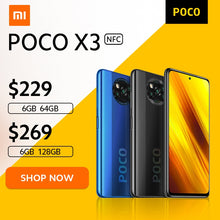 [World Premiere Flash Sale In Stock] POCO X3 NFC Global Version Snapdragon 732G Xiaomi Smartphone 64MP Camera 5160mAh 33W Charge