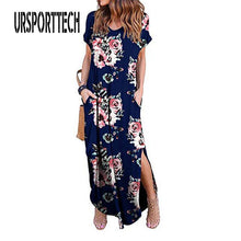 Sexy Women Dress Plus Size 5XL Summer 2020 Casual Short Sleeve Floral Maxi Dress For Women Long Dress Free Shipping Lady Dresses