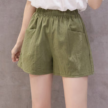 Women's High Waist Linen Loose Casual thin Wide Leg Linen Shorts dropshipping