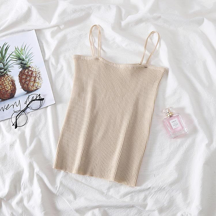 HELIAR Summer Female Camisole Spaghetti Camis Sexy Crop Top Plus Size Camisole Femme White Camis Women Top 2020 Tank Top Femme