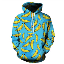 Automne hiver nouvelle mode hommes/femmes sweat à capuche avec casquette imprimé banane 3d Sweatshirts à capuche Couple survêtements