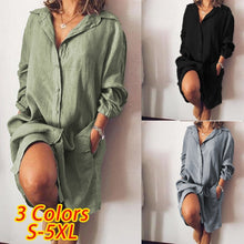 2020 ZANZEA Women's Blouse Casual Shirt Vestidos Fashion Button Long Sleeve Shirts Female Lapel Work Blusa Plus Size Tunic S-5XL