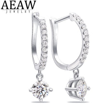 1.0ctw 5.0mm Round Excellent Cut DF Color VVS1 Moissanite Earring Flower Earring Real 18K White gold Stud Push Back