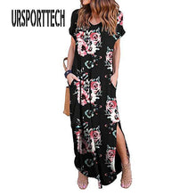 Sexy Women Dress Plus Size 5XL Summer 2020 Casual Short Sleeve Floral Maxi Dress For Women Long Dress Free Shipping Lady Dresses
