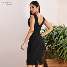 Adyce 2020 New Summer Tank Bodycon Bandage Dress Women Sexy Sleeveless Lace Green Black Midi Club Celebrity Evening Party Dress